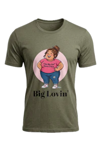 BIG LOVIN' ADULT CARTOON TEE white woman