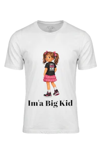 I'MA BIG KID YOUTH TEE girl white