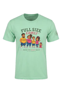 FULL SIZE FAMILY HEAVY COTTON CARTOON TEE Mixed Family decal