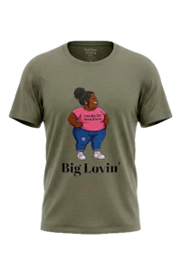 BIG LOVIN' ADULT CARTOON TEE black woman