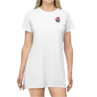 WOMENS I'MA BIG GIRL CARTOON  T-SHIRT DRESS white woman decal