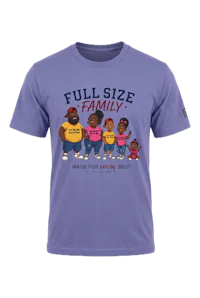 FULL SIZE FAMILY HEAVY COTTON CARTOON TEE black family