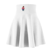 WOMENS I'MA BIG GIRL CARTOON SKATER SKIRT white woman waistband decal