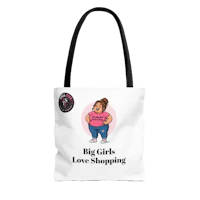 BIG GIRLS LOVE SHOPPING TOTE BAG