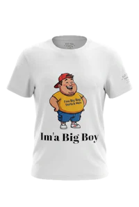 I'MA BIG BOY ADULT CARTOON TEE whit guy decal