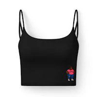 I'MA BIG GIRL CARTOON SPORTS SUPPORT BRA black woman decal
